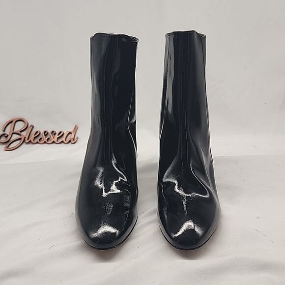 AEYDE DONNA 55MM BLACK PATENT CALF LEATHER MADE IN SPAIN LADIES 35 NWOB GORGEOUS - Picture 3 of 16